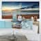 Designart - Sunrise and Glowing Waves in Ocean - Seascape Canvas Art Print